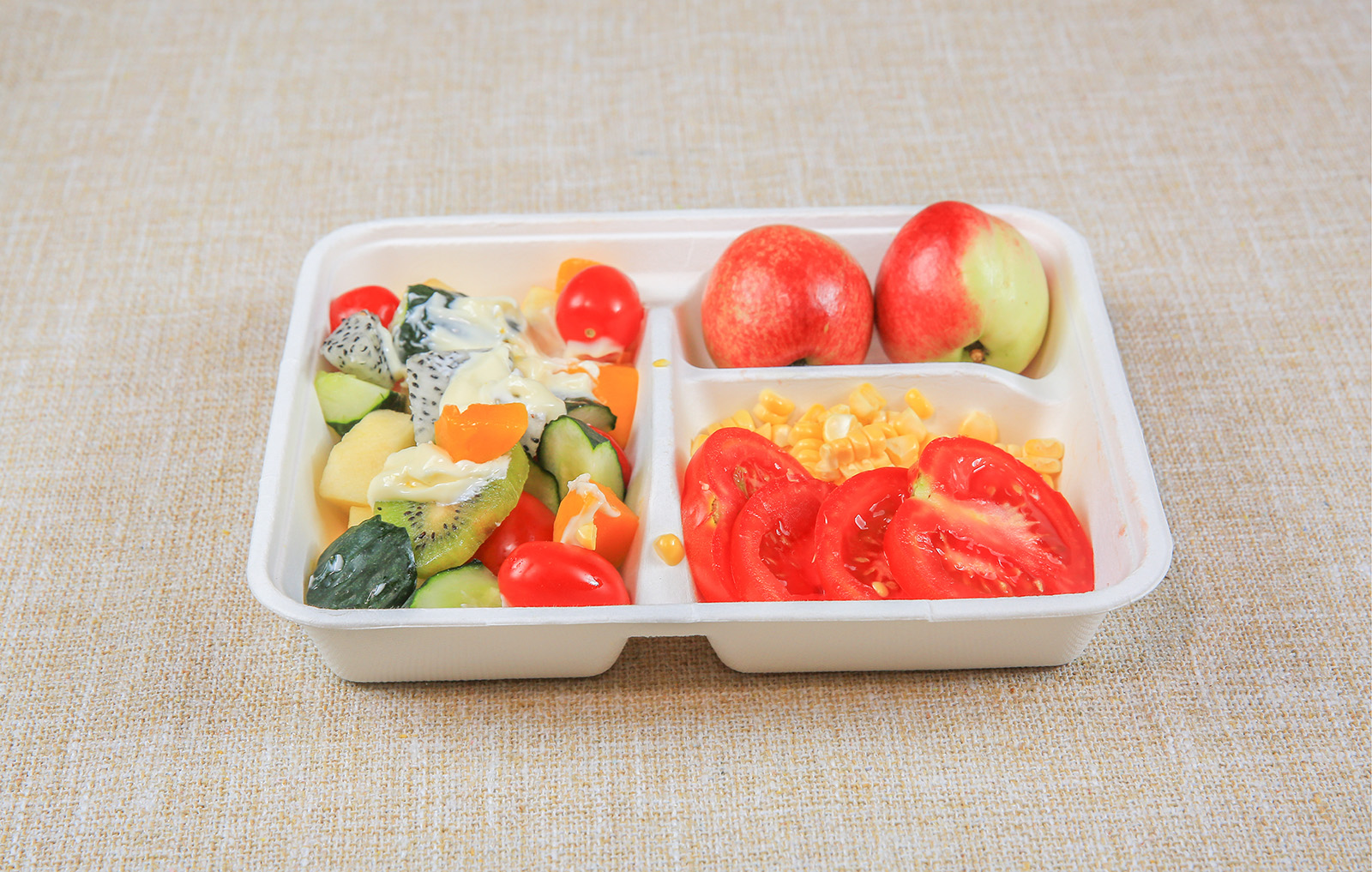 Rectangle 3-compartment Tray